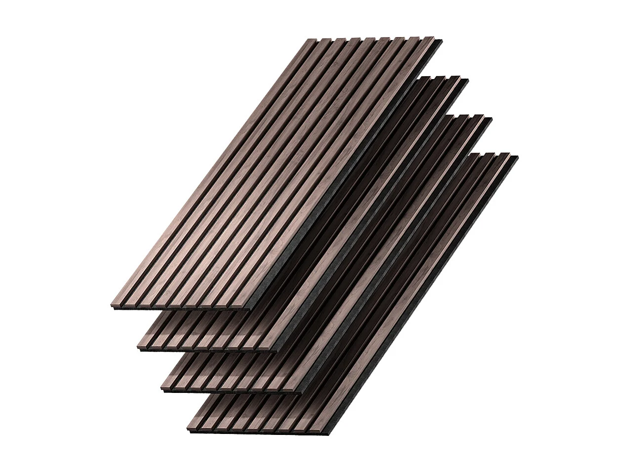 Panneau mural noyer/marron 120x1.8x40 akustikpaneel