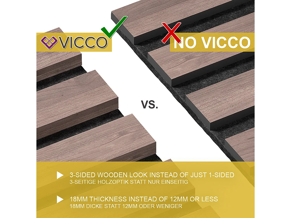 Panneau mural noyer/marron 120x1.8x40 akustikpaneel