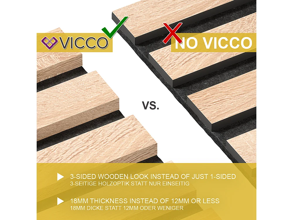 Pannelli a parete rovere 120x1.8x40 akustikpaneel