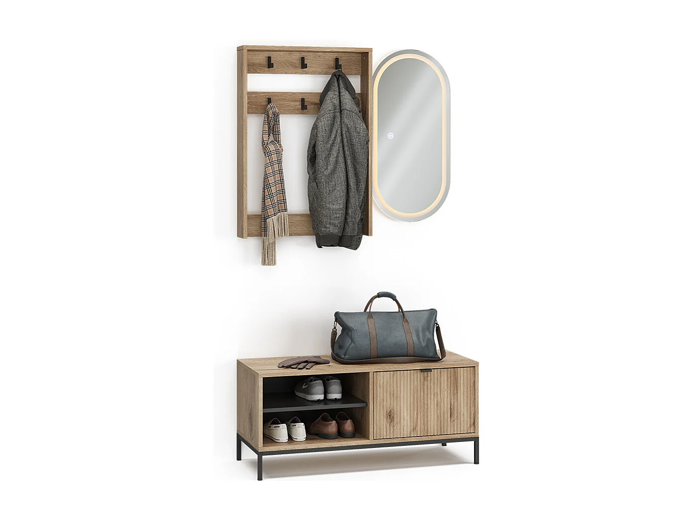 Garderobe viking oak 100x40x45 eliza