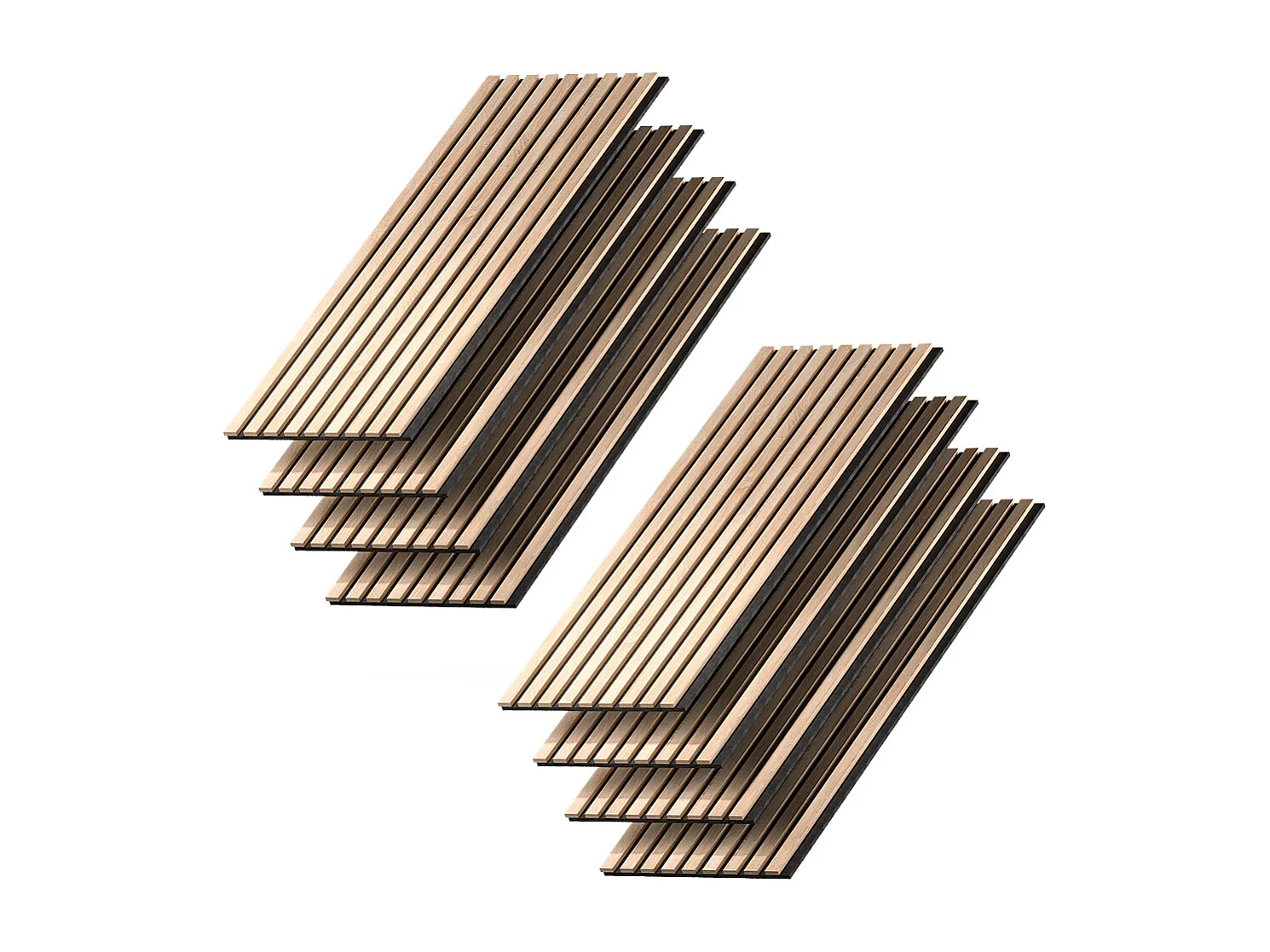 Panneau mural chêne 120x1.8x40 akustikpaneel