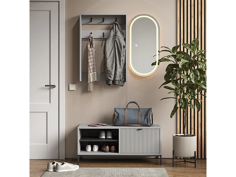 Garderobe grau 100x40x45 eliza