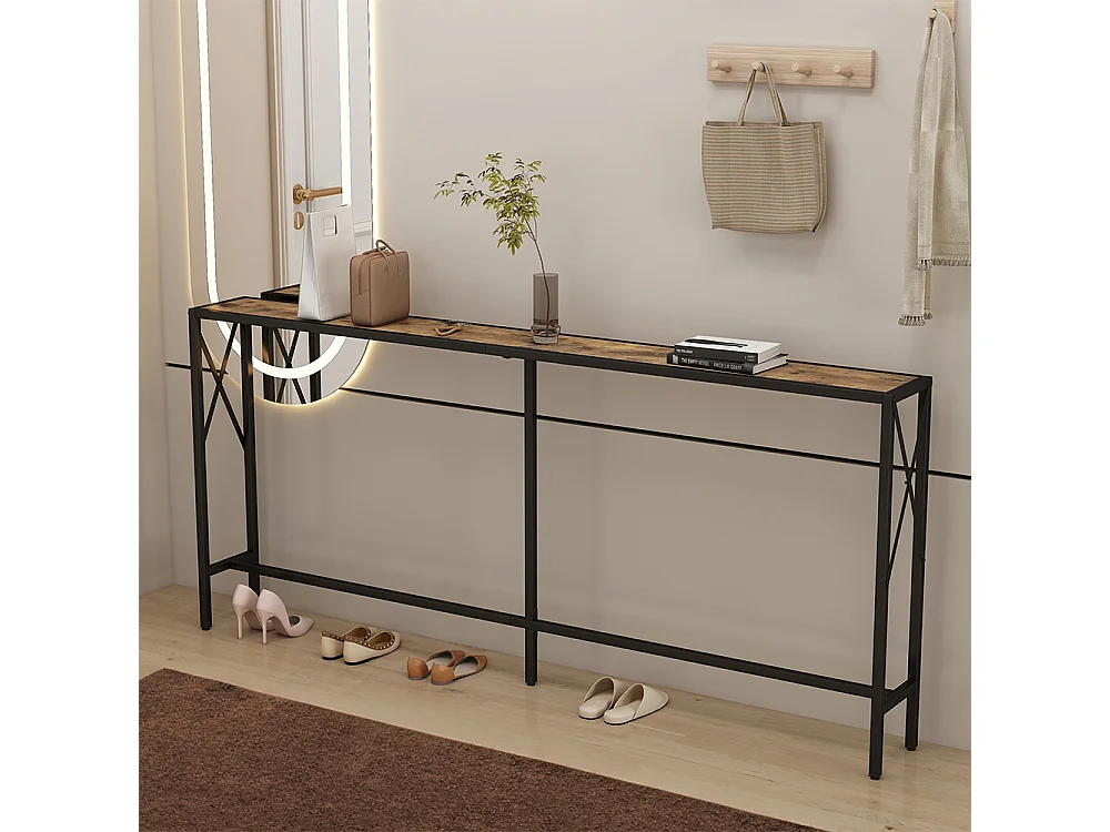 Console table rustic oak 174x20x77 lima