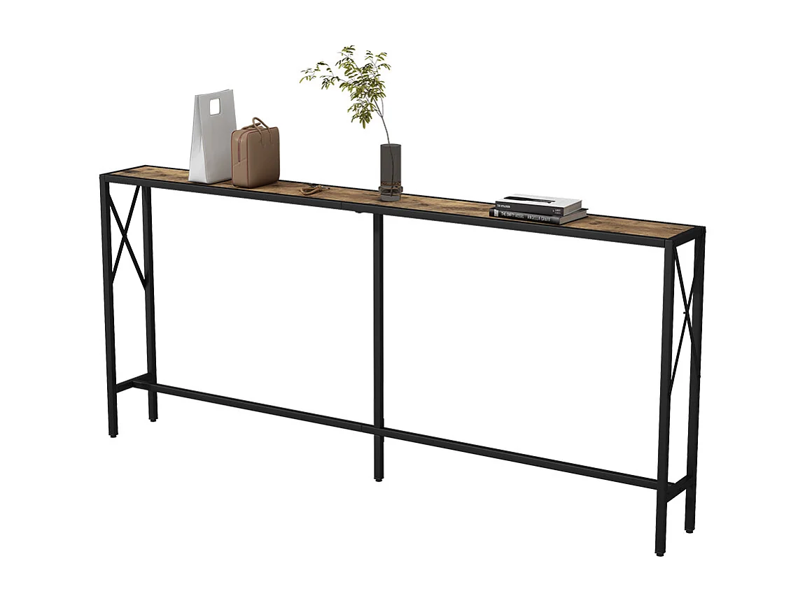 Console table rustic oak 174x20x77 lima