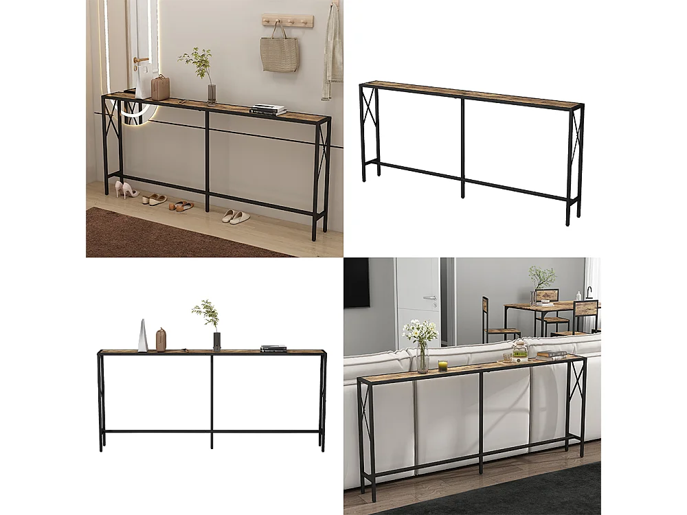 Console table rustic oak 174x20x77 lima