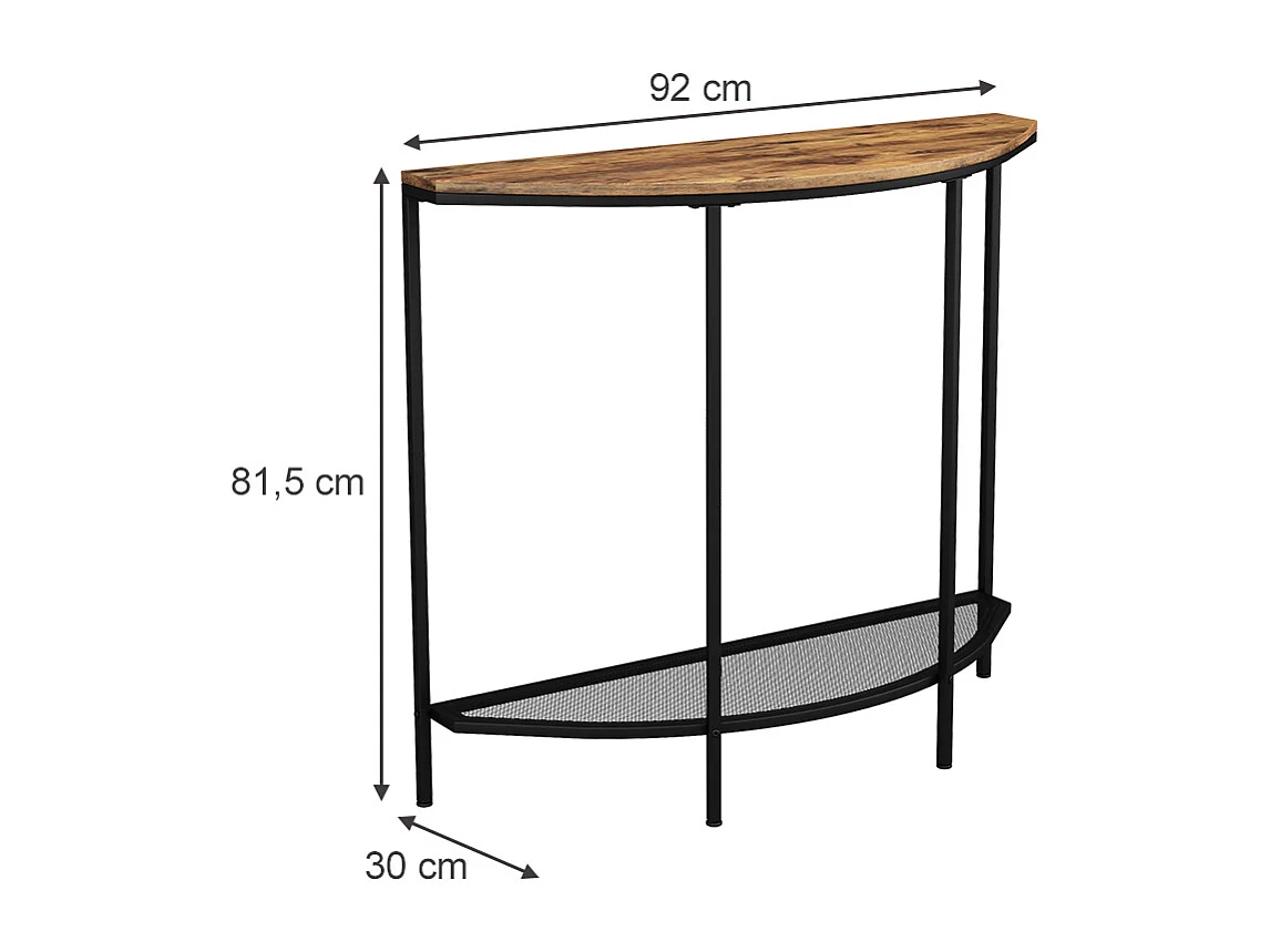 Konsolentisch eiche rustikal 92x30x81.5 fyrk