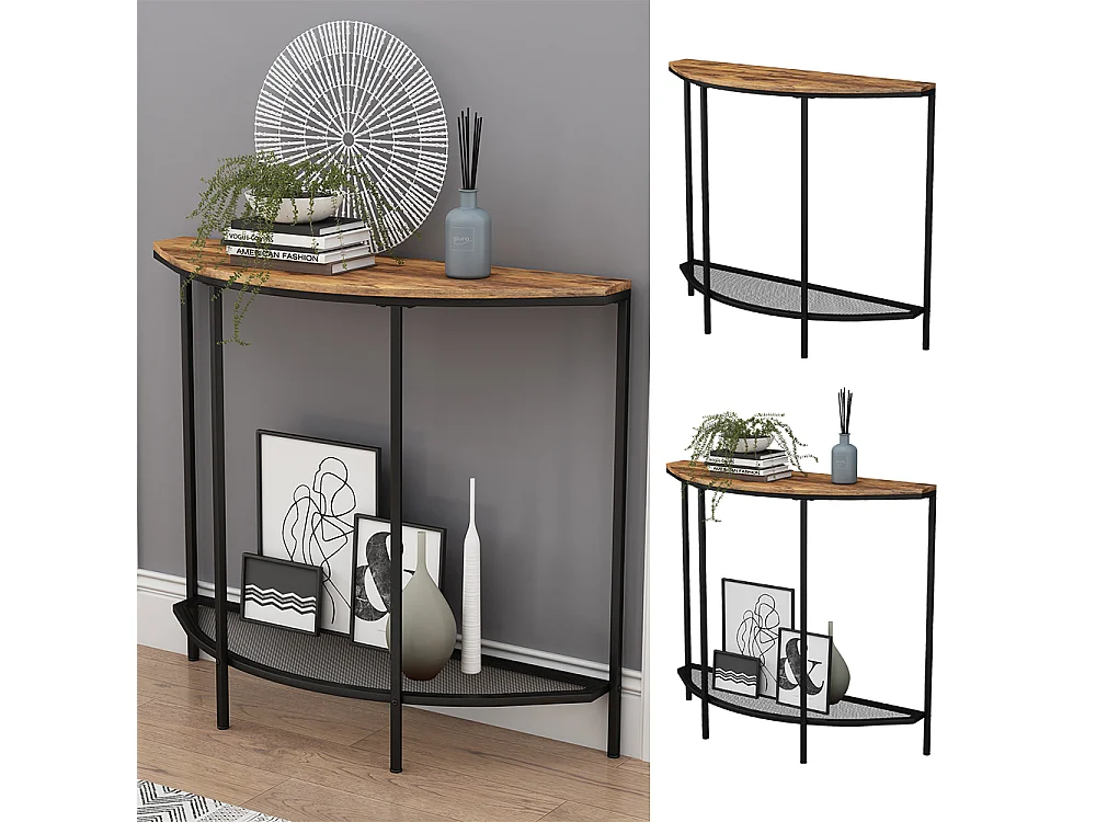 Console table rustic oak 92x30x81.5 fyrk