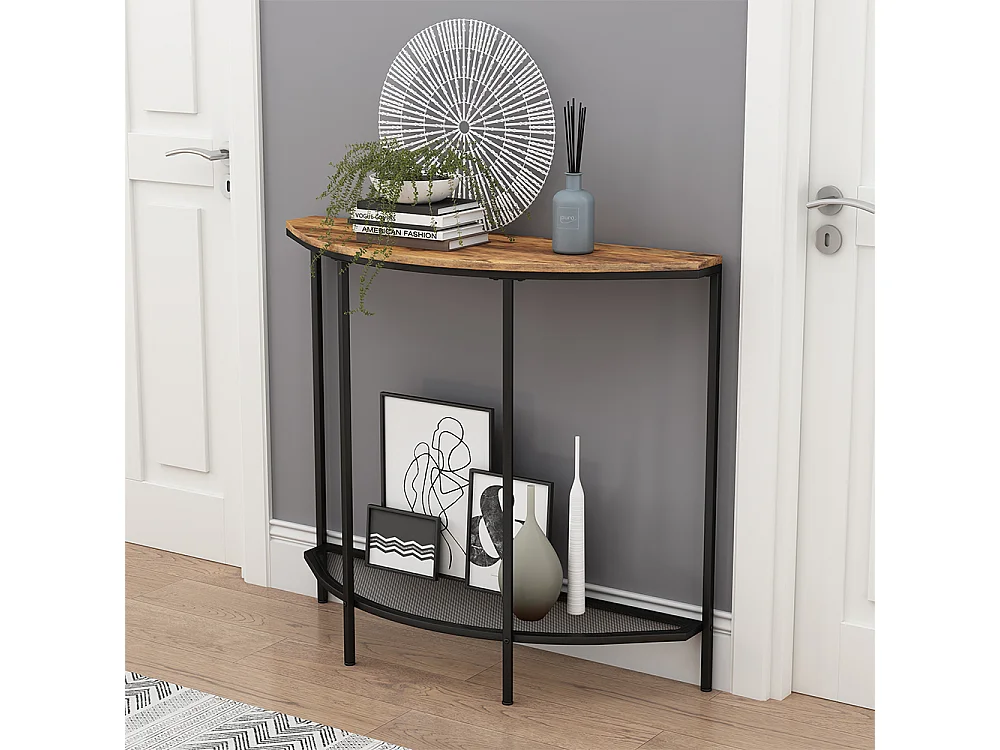 Console table rustic oak 92x30x81.5 fyrk