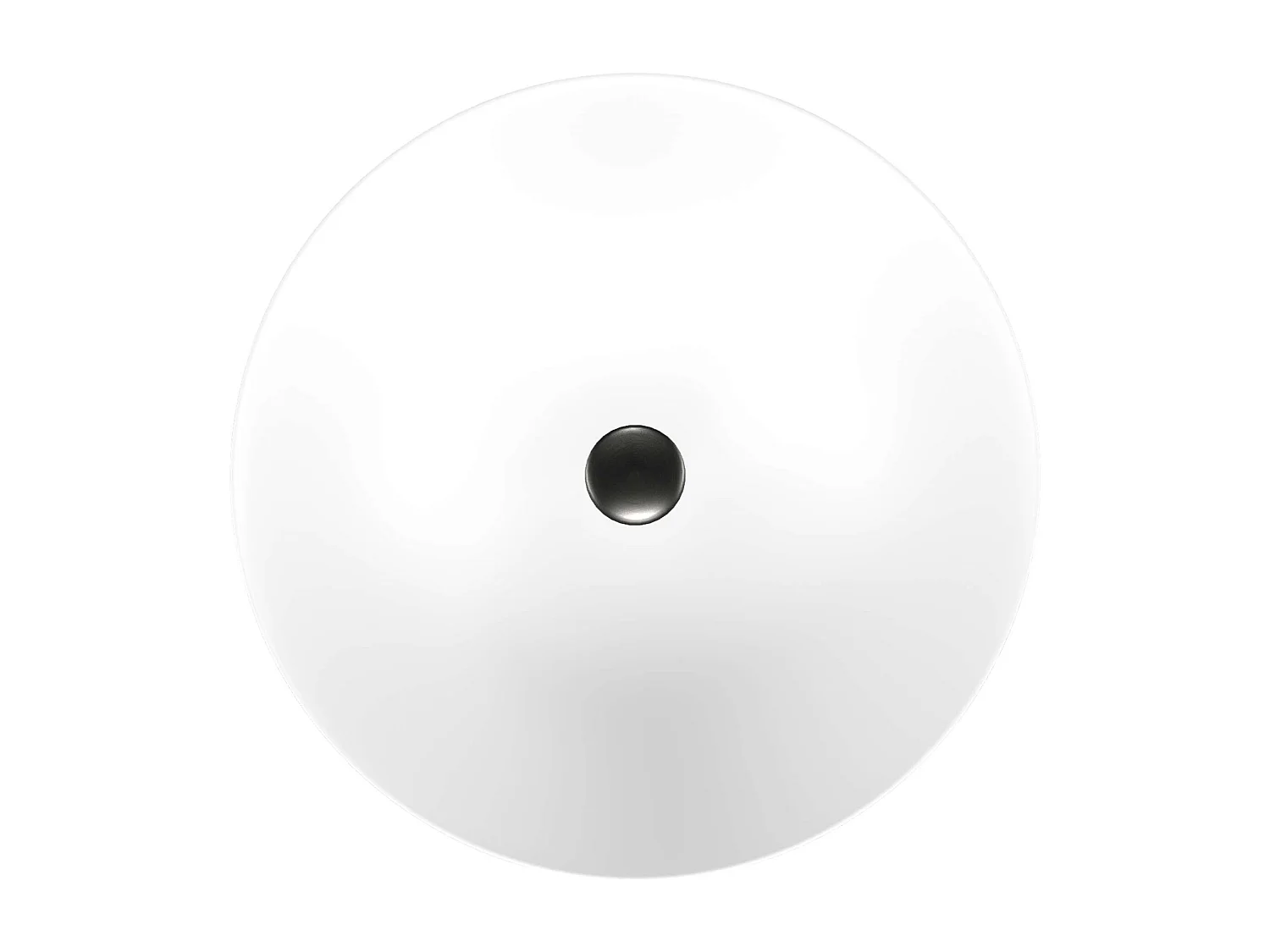 Vasque à poser ronde en céramique blanc mat D41cm, Profondeur 14,5cm - SANIZEO ATE.