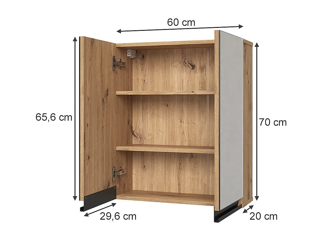 Armoire de toilette artisan 60x20x70 torren