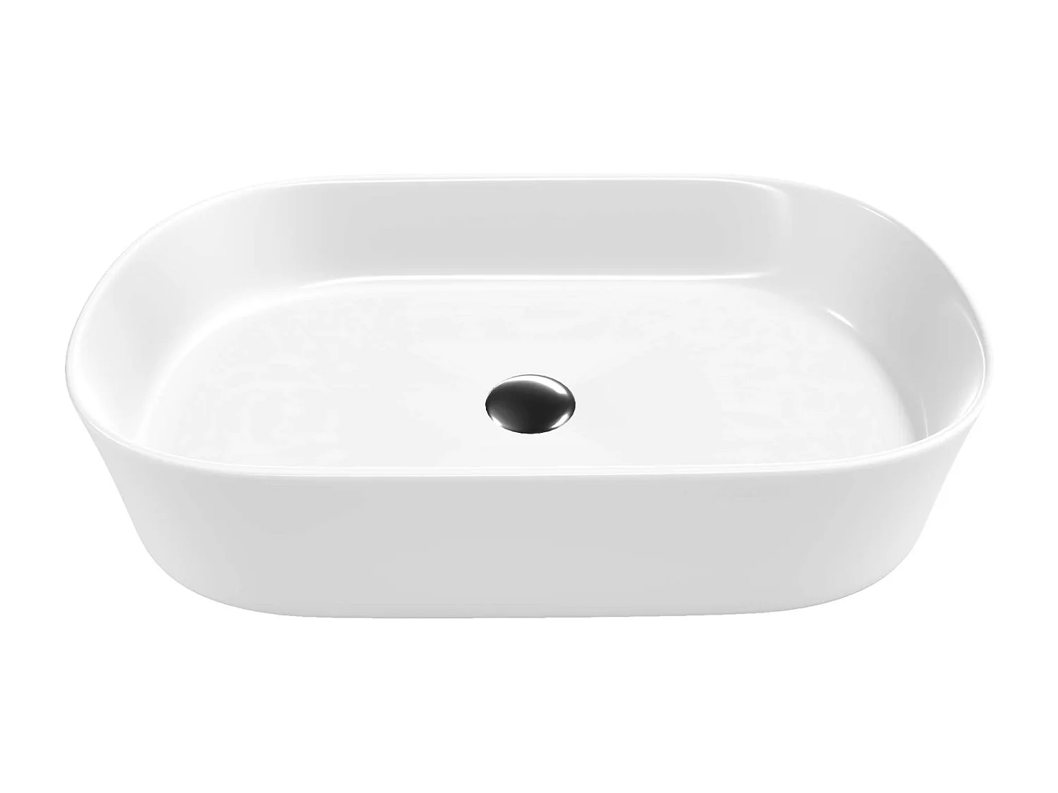 Vasque à poser ovale en céramique blanc brillant L52,5xl30xProfondeur 14,5cm - SANIZEO Janodos.