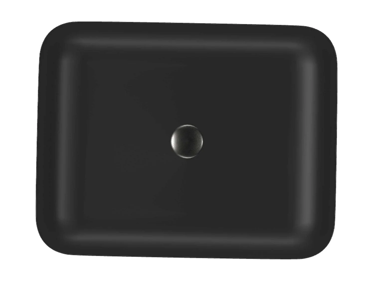 Vasque à poser rectangulaire en céramique noir mat L50xl39xProfondeur 13cm - SANIZEO Quimera.