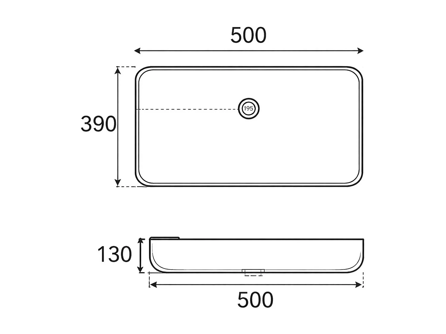 Vasque à poser rectangulaire en céramique marble L50xl39xProfondeur 13cm - SANIZEO Quimera.
