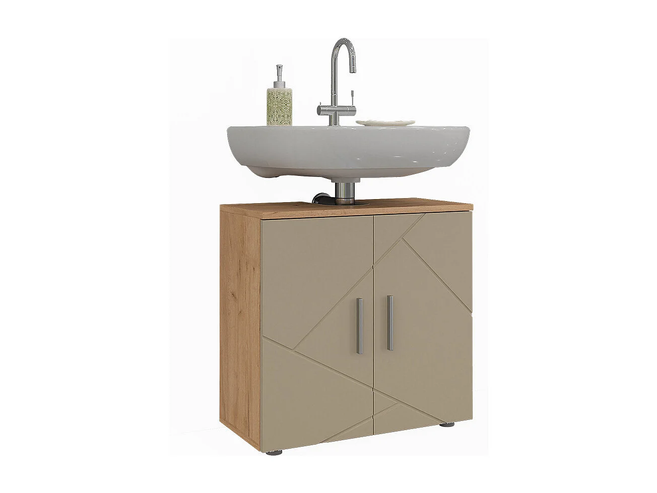 Meuble vasque simple chêne de force doré 60x30x59 irma