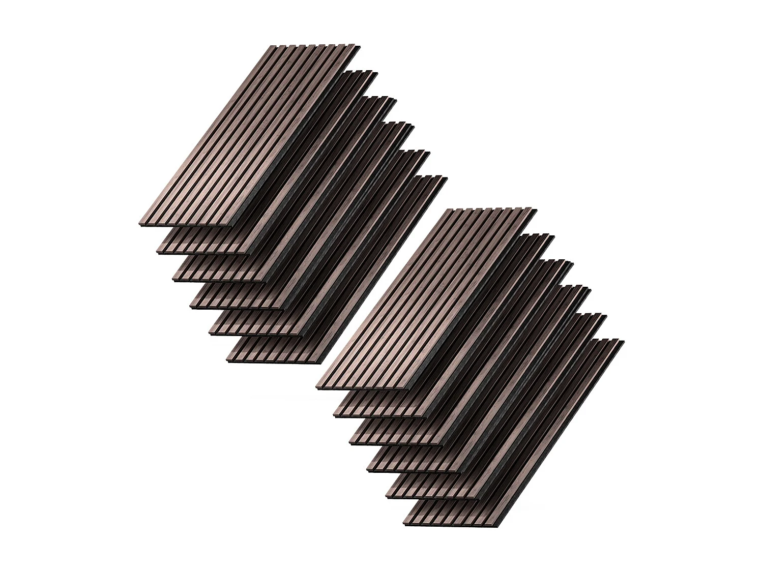 Pannelli a parete noce/marrone 120x1.8x40 akustikpaneel