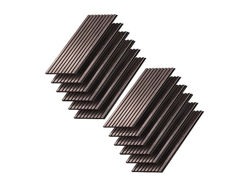 Pannelli a parete noce/marrone 120x1.8x40 akustikpaneel
