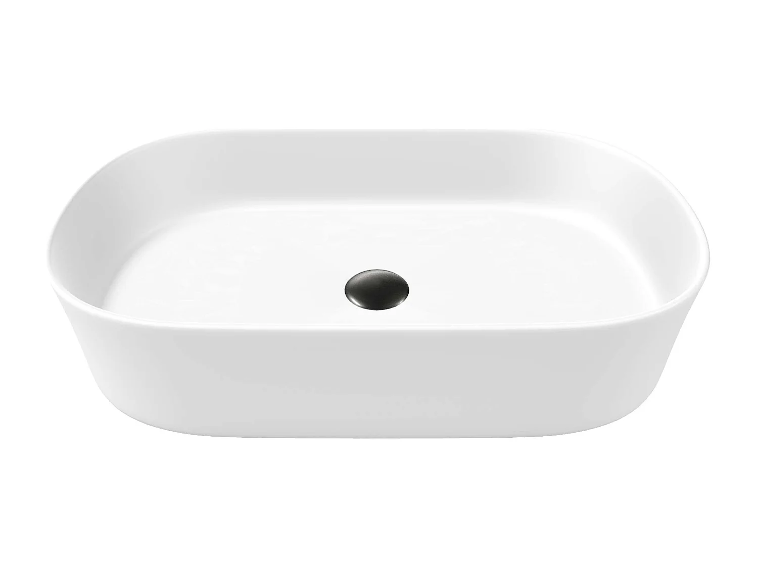 Vasque à poser ovale en céramique blanc mat L52,5xl30xProfondeur 14,5cm - SANIZEO Janodos.