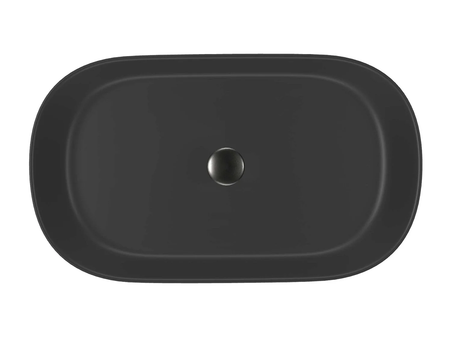 Vasque à poser ovale en céramique noir mat L52,5xl30xProfondeur 14,5cm - SANIZEO Janodos.