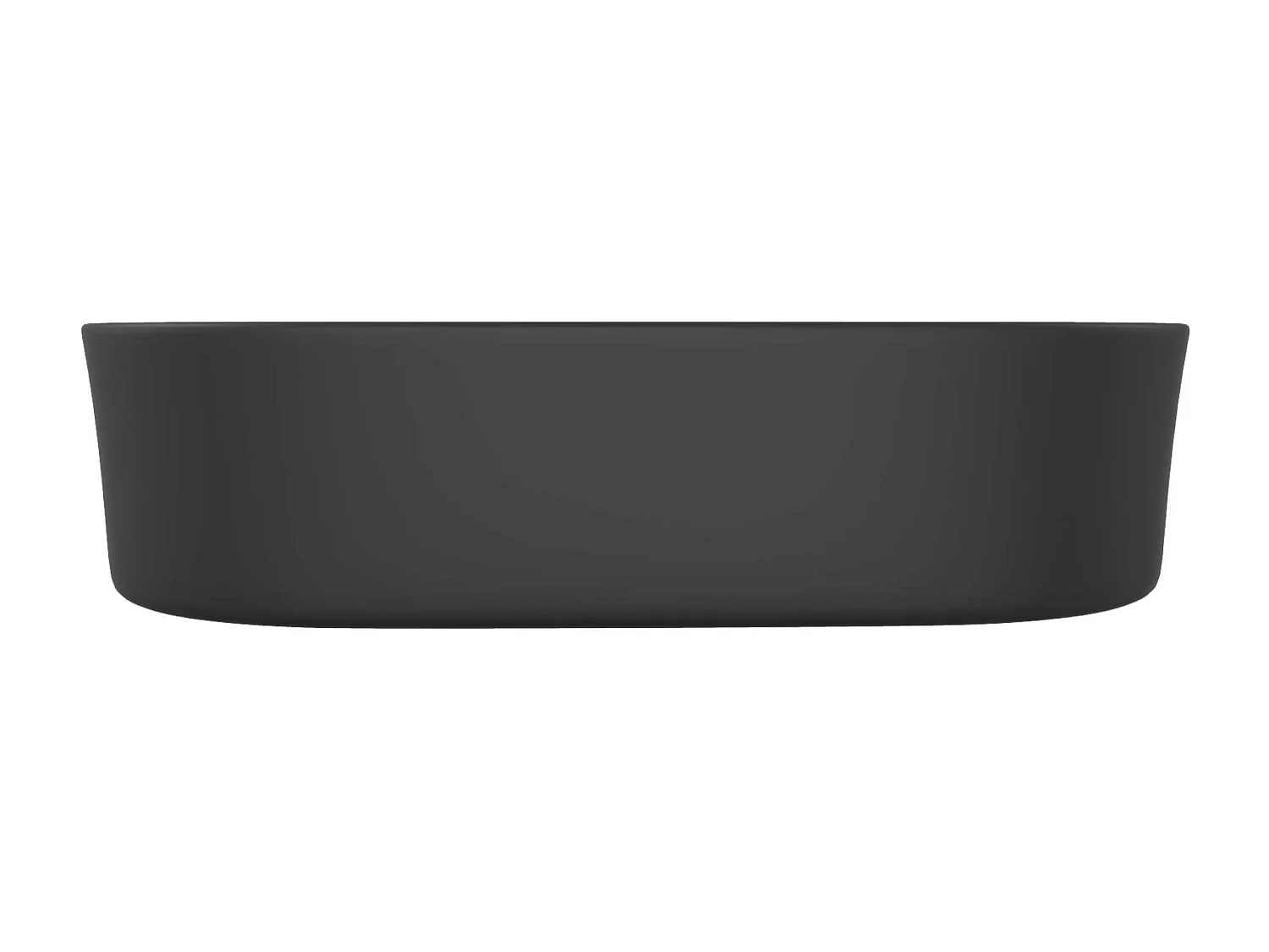 Vasque à poser ovale en céramique noir mat L52,5xl30xProfondeur 14,5cm - SANIZEO Janodos.