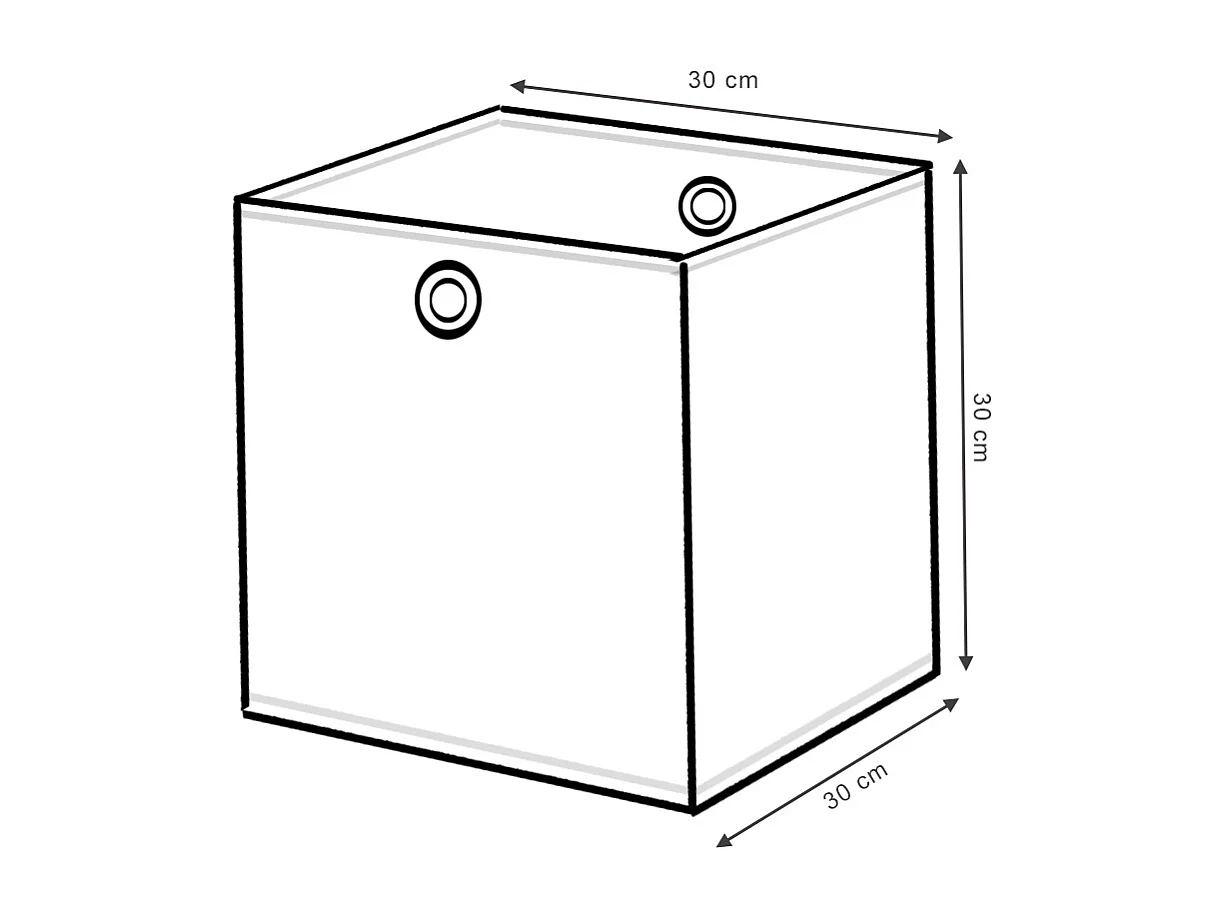 Opbergbox zwart/goud 30x30x30