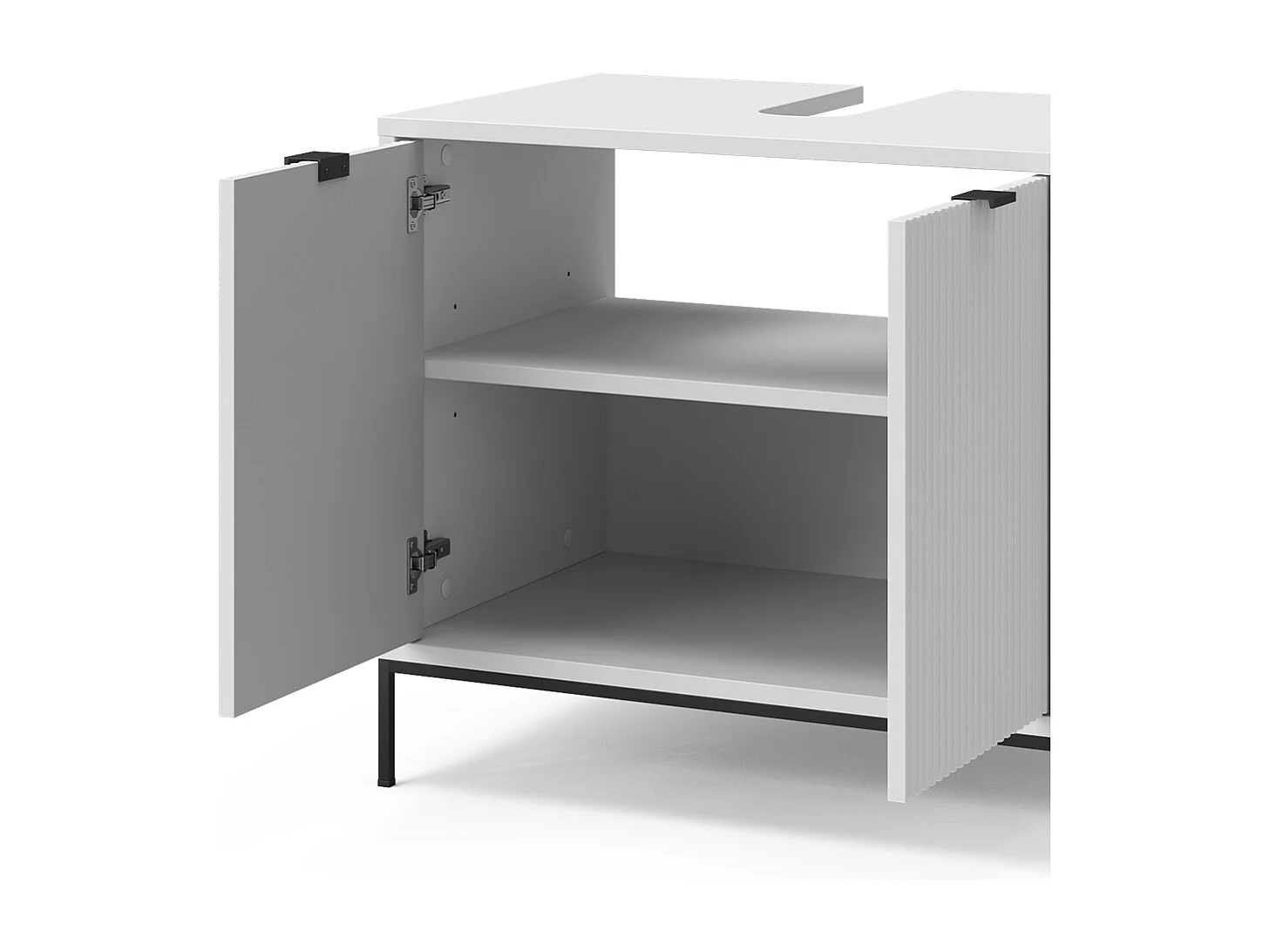 Meuble sous-lavabo  blanc 70x45.1x63 eliza