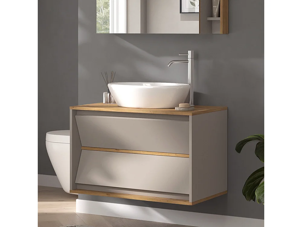 Meuble sous vasque simple cachemire 80x45x50 edelin