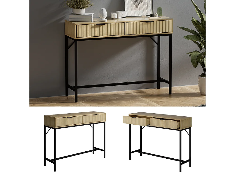 Konsolentisch eiche 100x30x75 lennox