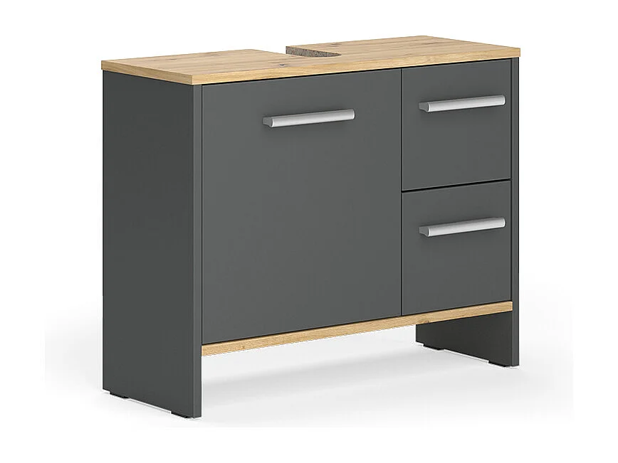 Meuble sous vasque simple anthracite 70.2x27.9x57 karli