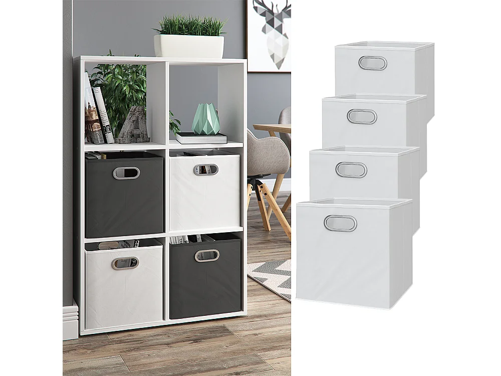 Faltbox weiß 30x30x30