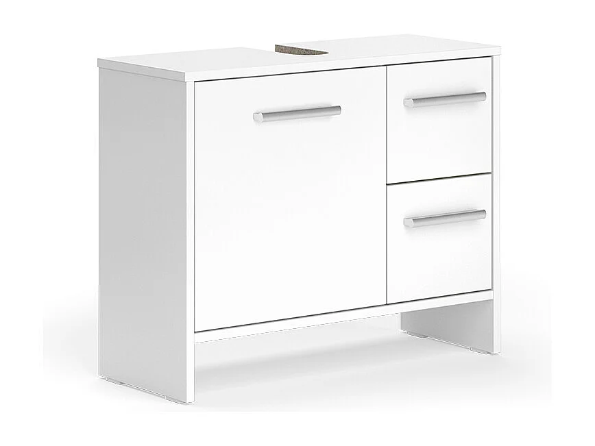 Meuble sous vasque simple blanc 70.2x27.9x57 karli