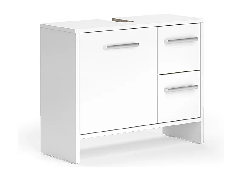 Meuble sous vasque simple blanc 70.2x27.9x57 karli
