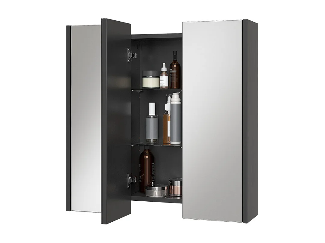 Badkamerspiegelkast antraciet 67.4x17x68 majest