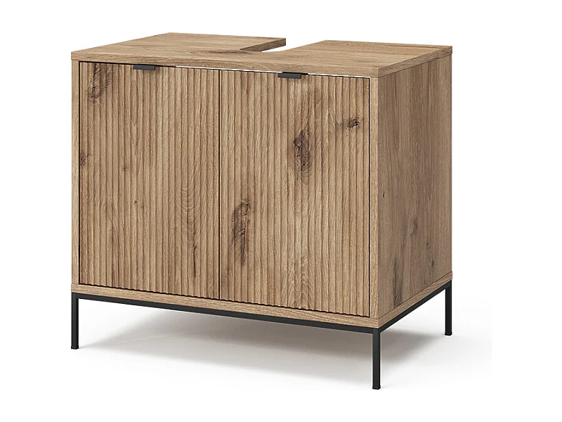 Meuble sous-lavabo  chêne viking 70x45.1x63 eliza