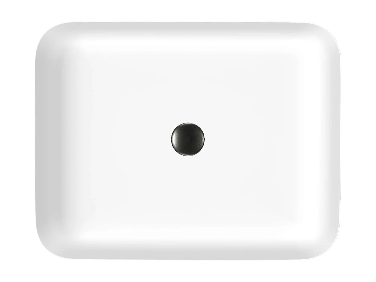 Vasque à poser rectangulaire en céramique blanc mat L50xl39xProfondeur 13cm - SANIZEO Quimera.