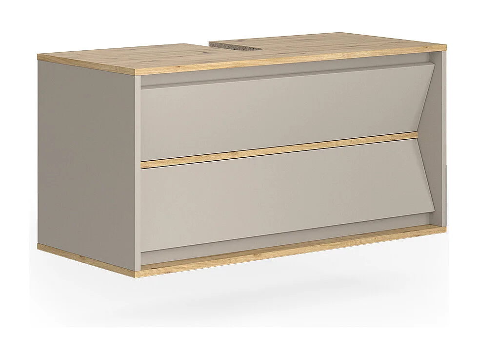 Meuble sous vasque simple cachemire 100x45x50 edelin