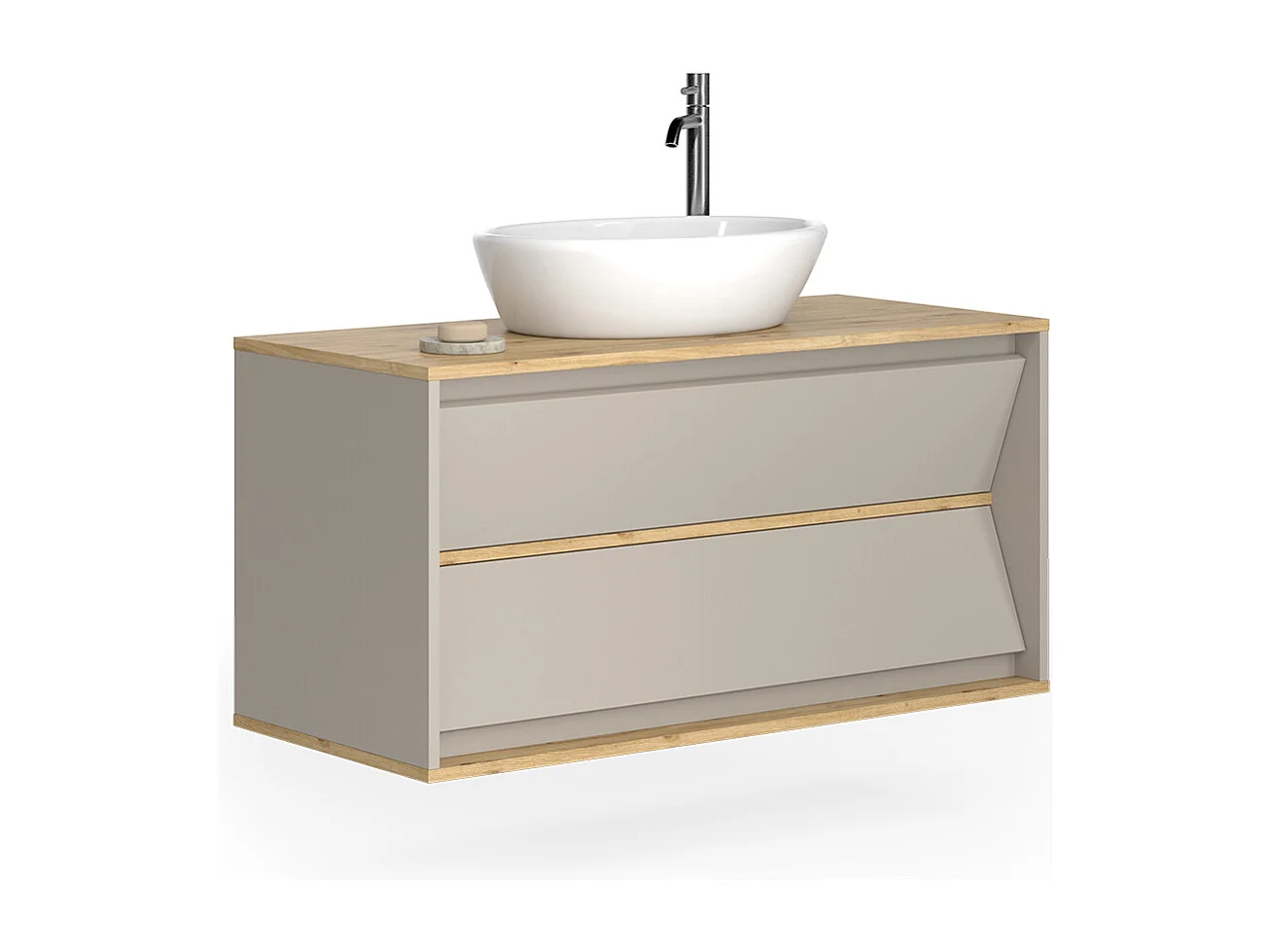 Meuble sous vasque simple cachemire 100x45x50 edelin