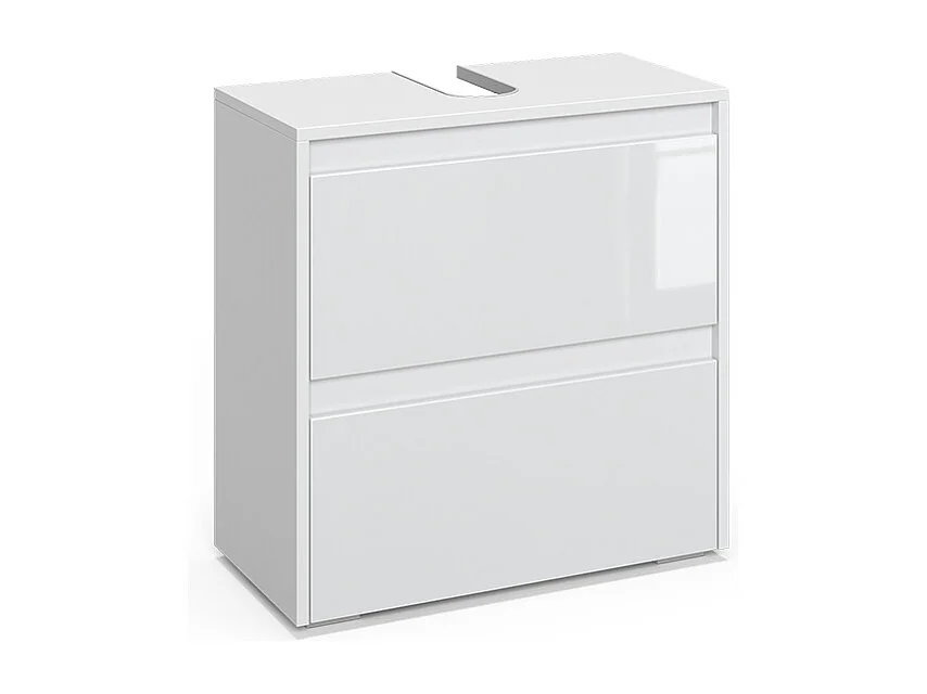 Mobile sottolavabo per bagno bianco/bianco lucido 60.1x30.1x62 majest