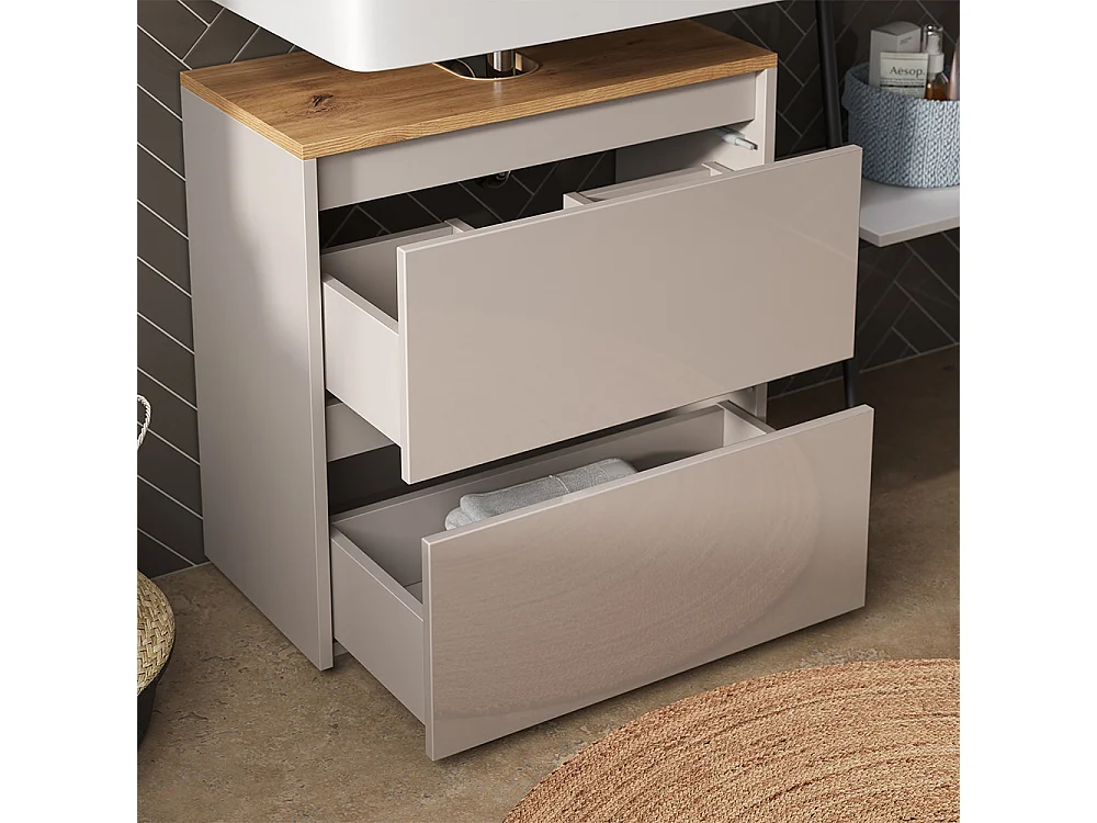 Meuble sous vasque simple cachemire/artisan 60.1x30.1x62 majest