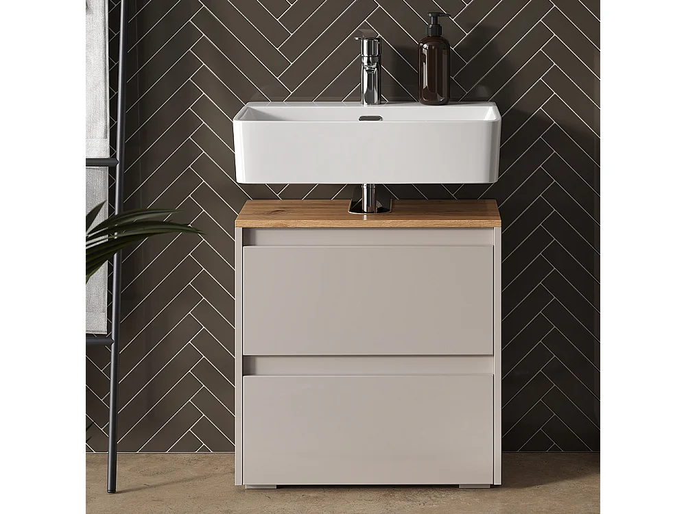 Meuble sous vasque simple cachemire/artisan 60.1x30.1x62 majest