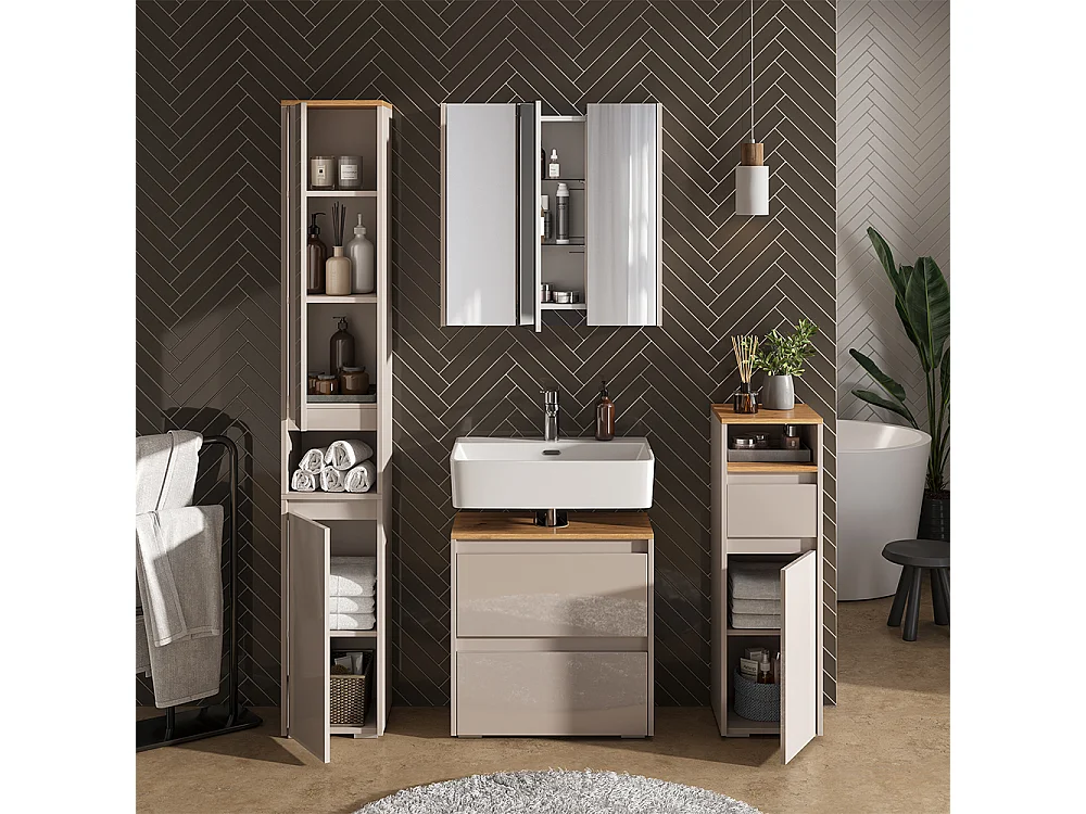 Meuble sous vasque simple cachemire/artisan 60.1x30.1x62 majest