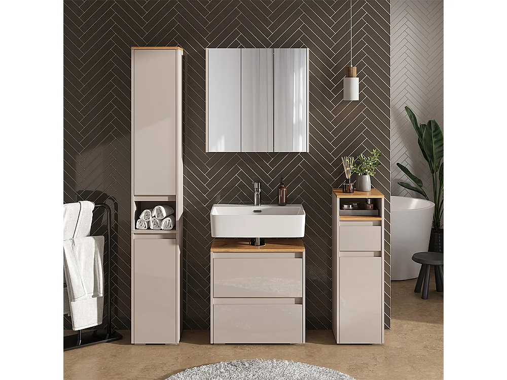 Mobile sottolavabo per bagno cashmere/artigianale 60.1x30.1x62 majest