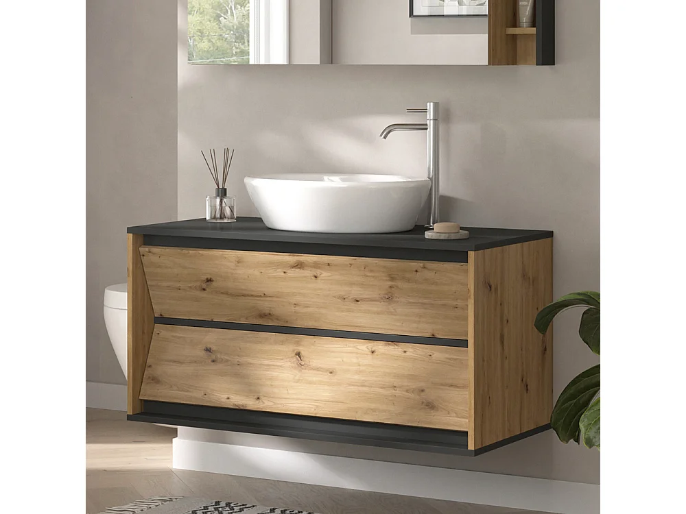 Sink base cabinet anthracite/artisan 100x45x50 edelin
