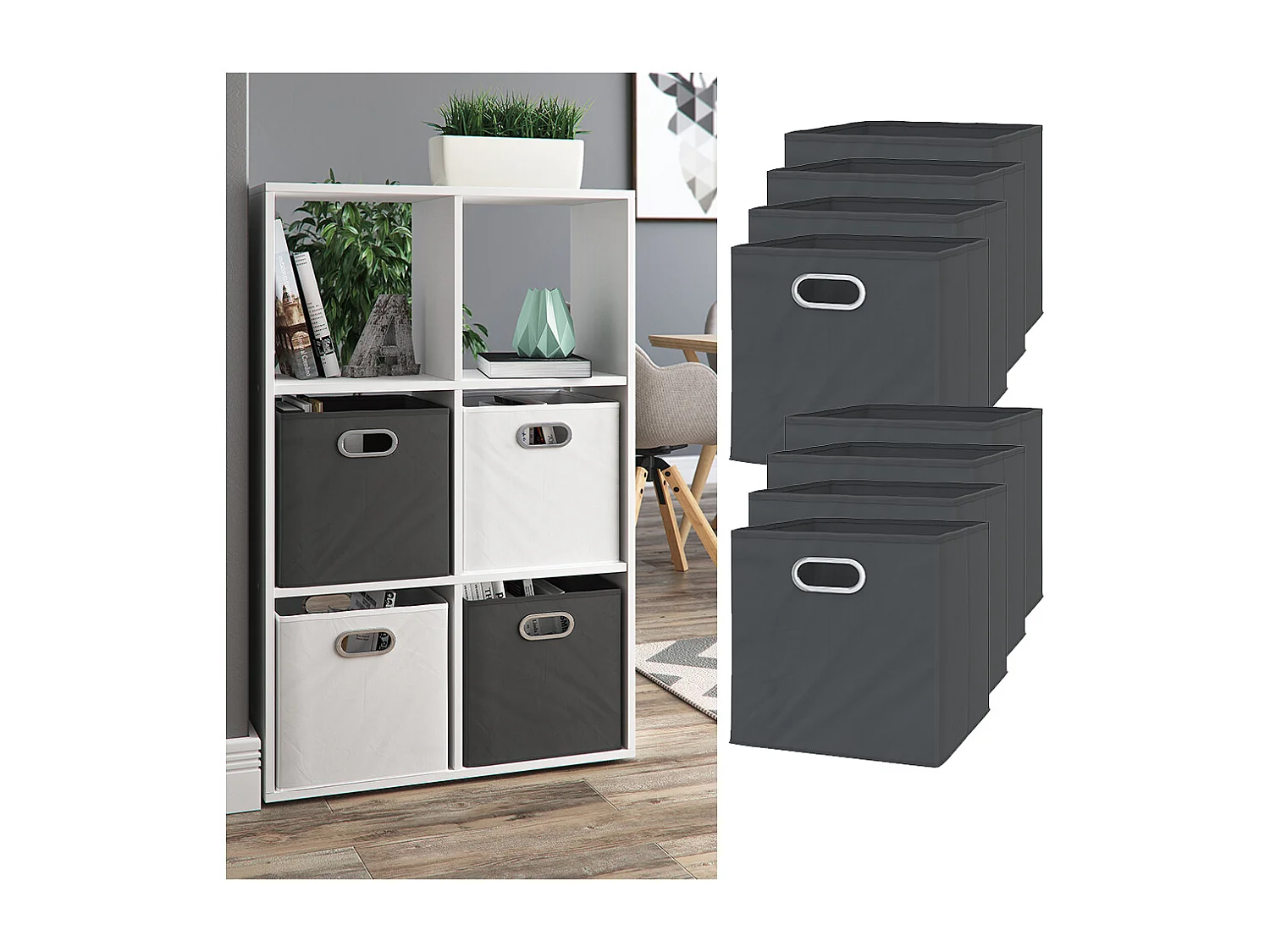 Faltbox anthrazit 30x30x30