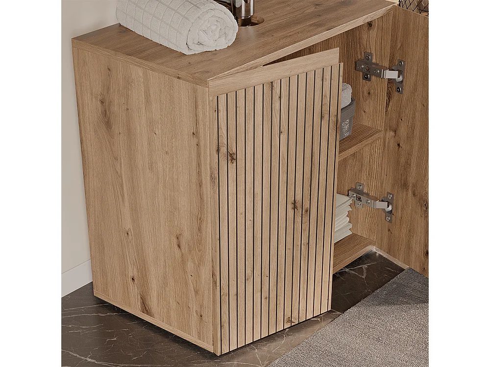 Meuble vasque simple artisan 60x35x58 takumi