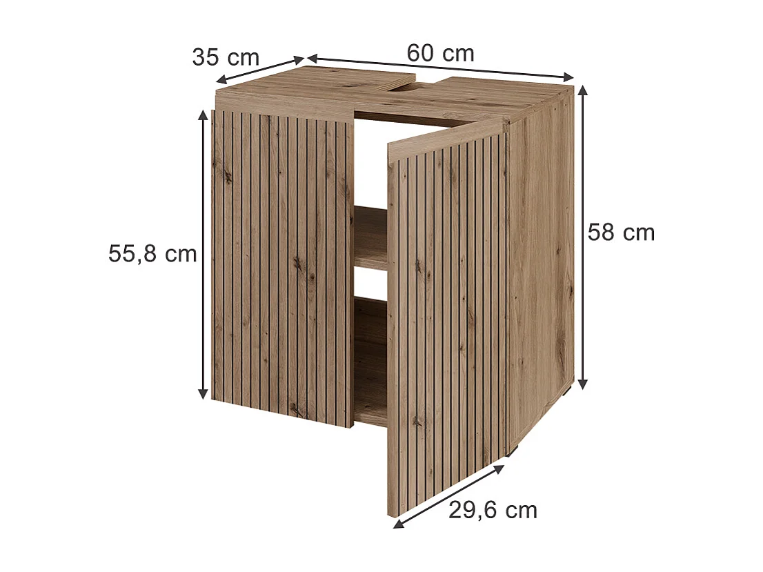 Sink base cabinet artisan 60x35x58 takumi