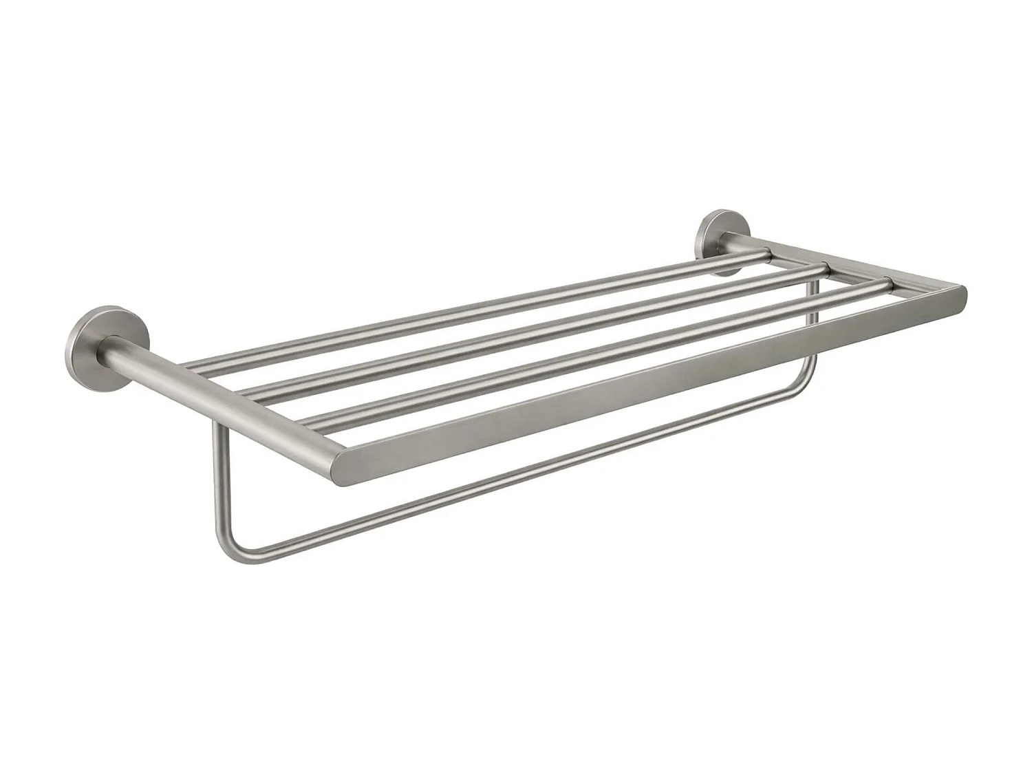 Porte serviettes salle de bain 60cm- acier inoxydable S.316 - Fixation Collée ou Vissée