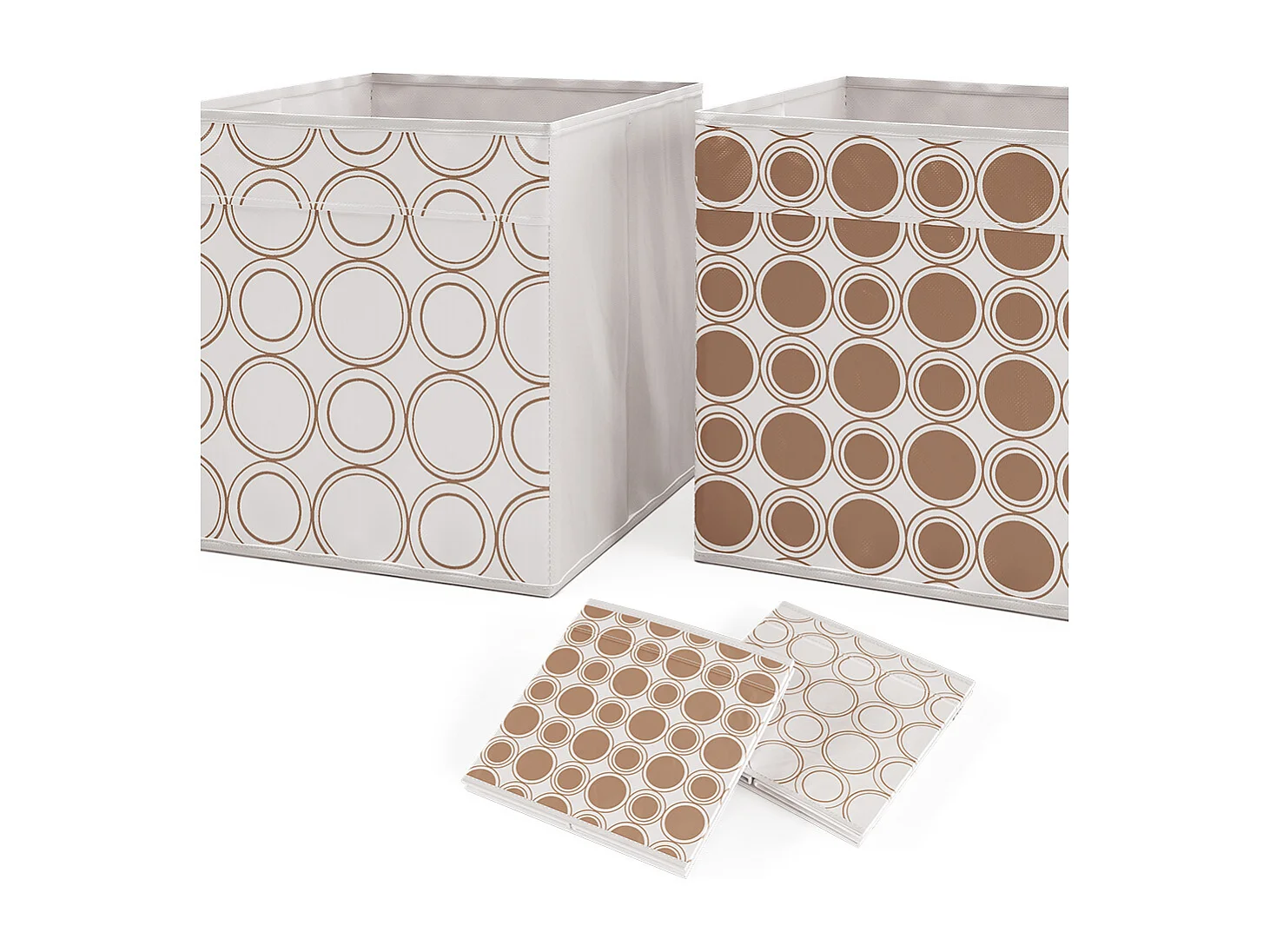 Opbergbox wit/goud 30x30x30