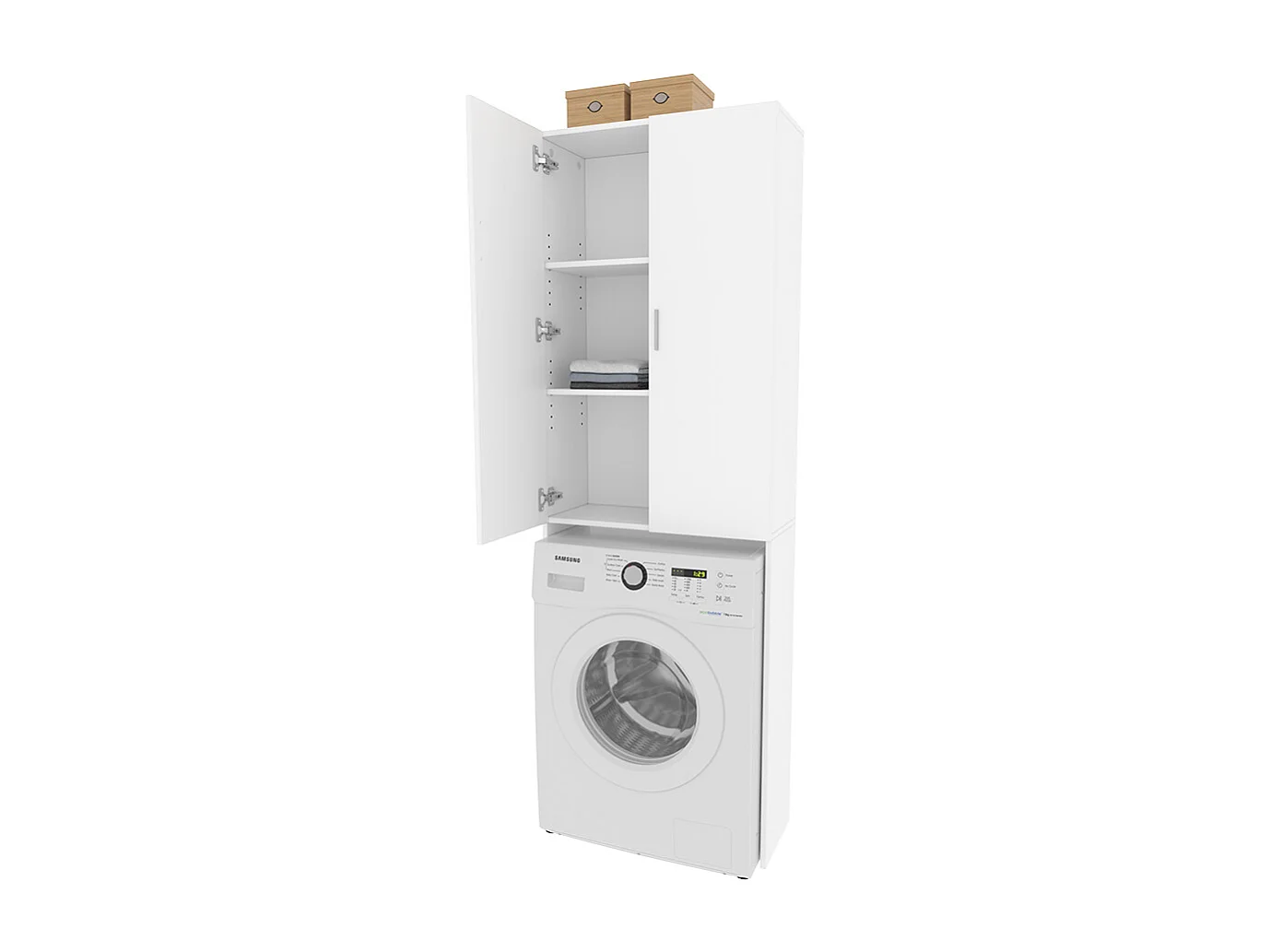 Washing machine cabinet white 64x26x190 martha