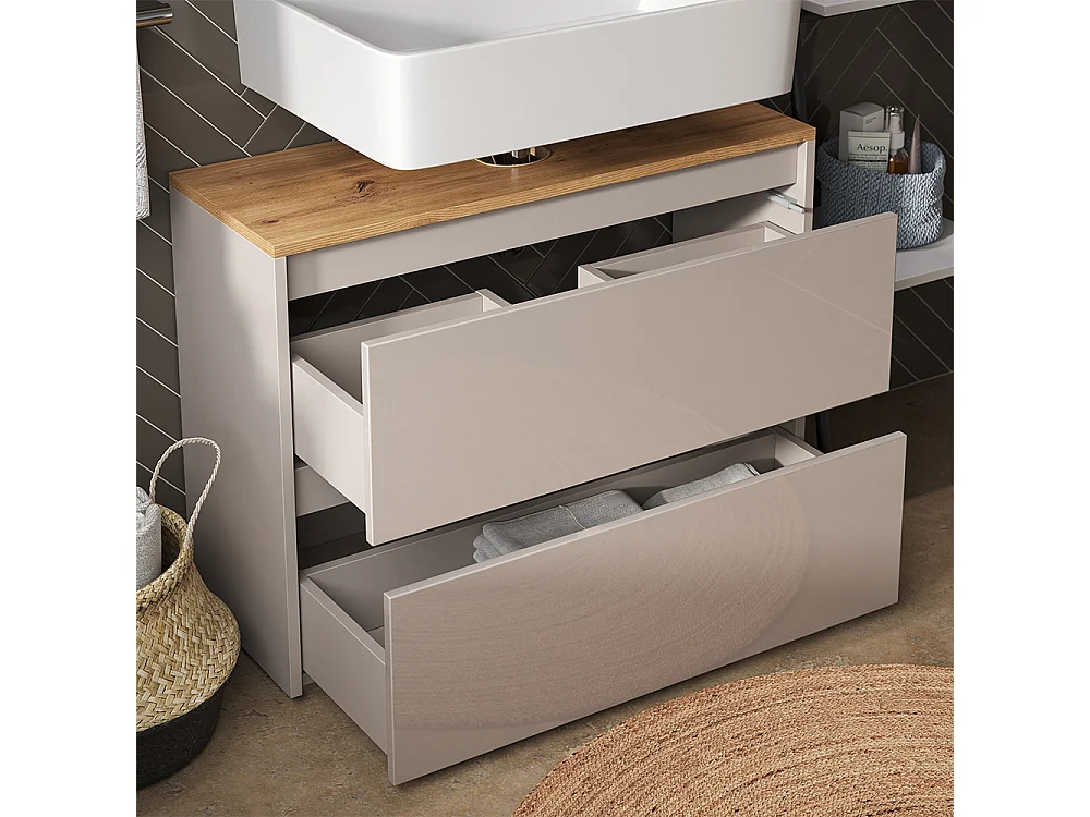 Meuble sous vasque simple cachemire/artisan 80.1x30.1x62 majest