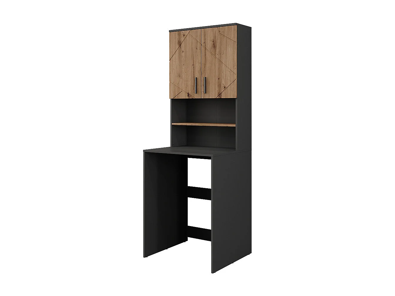 Washing machine cabinet set anthracite/golden oak 68x60.1x88.5 irma